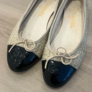 Chanel Tweed Ballet Flats